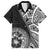 Hibiscus With Black Austronesian Tattoo Pattern Family Matching Tank Maxi Dress and Hawaiian Shirt - Polynesian Pride