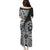 Hibiscus With Black Austronesian Tattoo Pattern Puletasi - Polynesian Pride