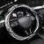 Hibiscus With Black Austronesian Tattoo Pattern Steering Wheel Cover - Polynesian Pride