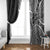 Hibiscus With Black Austronesian Tattoo Pattern Window Curtain - Polynesian Pride