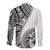 Hibiscus With White Austronesian Tattoo Pattern Family Matching Long Sleeve Bodycon Dress and Hawaiian Shirt - Polynesian Pride