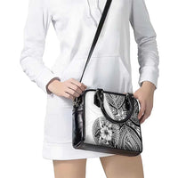 Hibiscus With White Austronesian Tattoo Pattern Shoulder Handbag - Polynesian Pride