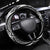 Hibiscus With White Austronesian Tattoo Pattern Steering Wheel Cover - Polynesian Pride