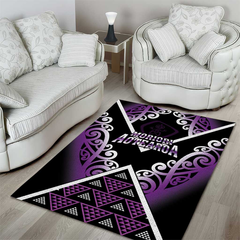 Aotearoa Moriori Area Rug Maori Pattern New Zealand - Polynesian Pride