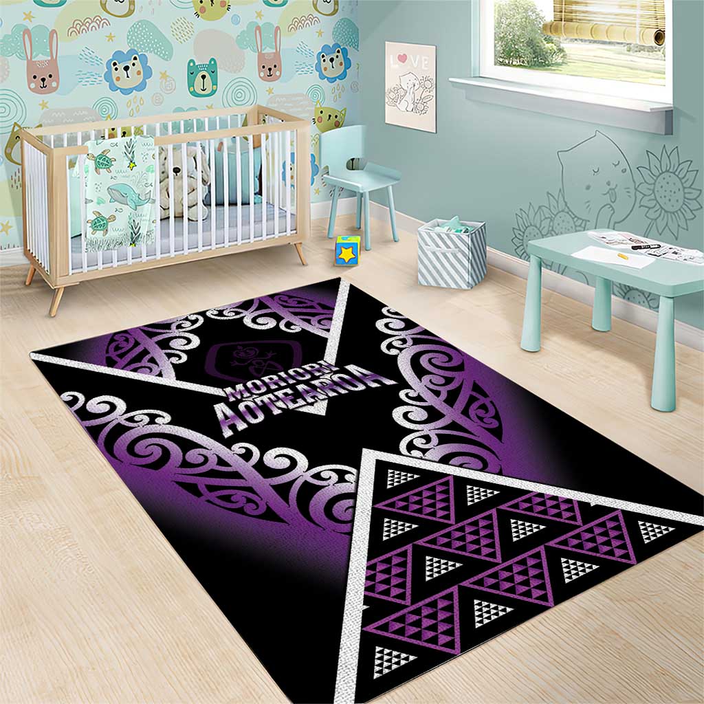 Aotearoa Moriori Area Rug Maori Pattern New Zealand - Polynesian Pride