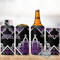 Personalised Aotearoa Moriori 4 in 1 Can Cooler Tumbler Maori Pattern New Zealand - Polynesian Pride