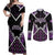 Personalised Aotearoa Moriori Couples Matching Off Shoulder Maxi Dress and Long Sleeve Button Shirt Maori Pattern New Zealand - Polynesian Pride