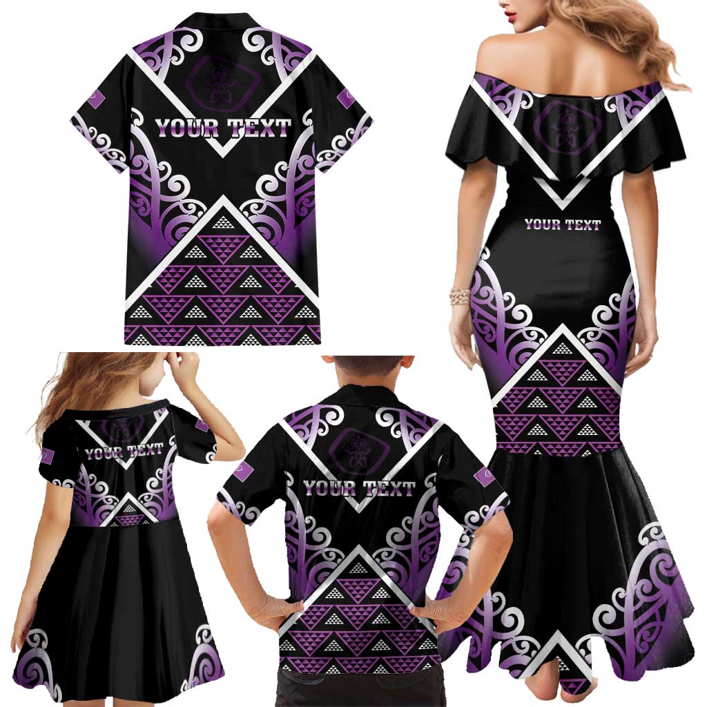 Personalised Aotearoa Moriori Family Matching Mermaid Dress and Hawaiian Shirt Maori Pattern New Zealand LT05 - Polynesian Pride