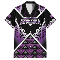 Personalised Aotearoa Moriori Family Matching Off Shoulder Short Dress and Hawaiian Shirt Maori Pattern New Zealand - Polynesian Pride