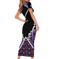 Personalised Aotearoa Moriori Family Matching Short Sleeve Bodycon Dress and Hawaiian Shirt Maori Pattern New Zealand LT05 - Polynesian Pride