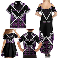 Personalised Aotearoa Moriori Family Matching Summer Maxi Dress and Hawaiian Shirt Maori Pattern New Zealand LT05 - Polynesian Pride