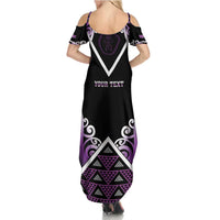 Personalised Aotearoa Moriori Family Matching Summer Maxi Dress and Hawaiian Shirt Maori Pattern New Zealand LT05 - Polynesian Pride