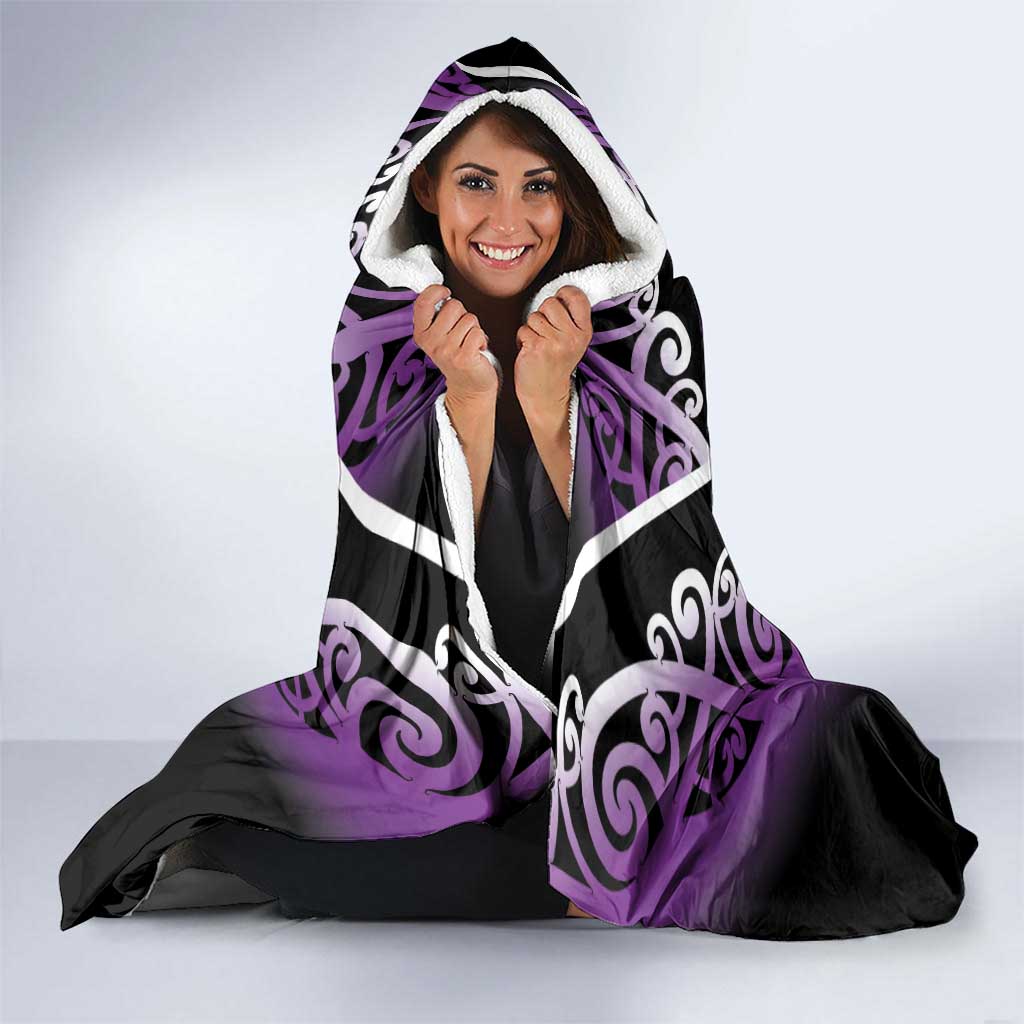 Aotearoa Moriori Hooded Blanket Maori Pattern New Zealand - Polynesian Pride