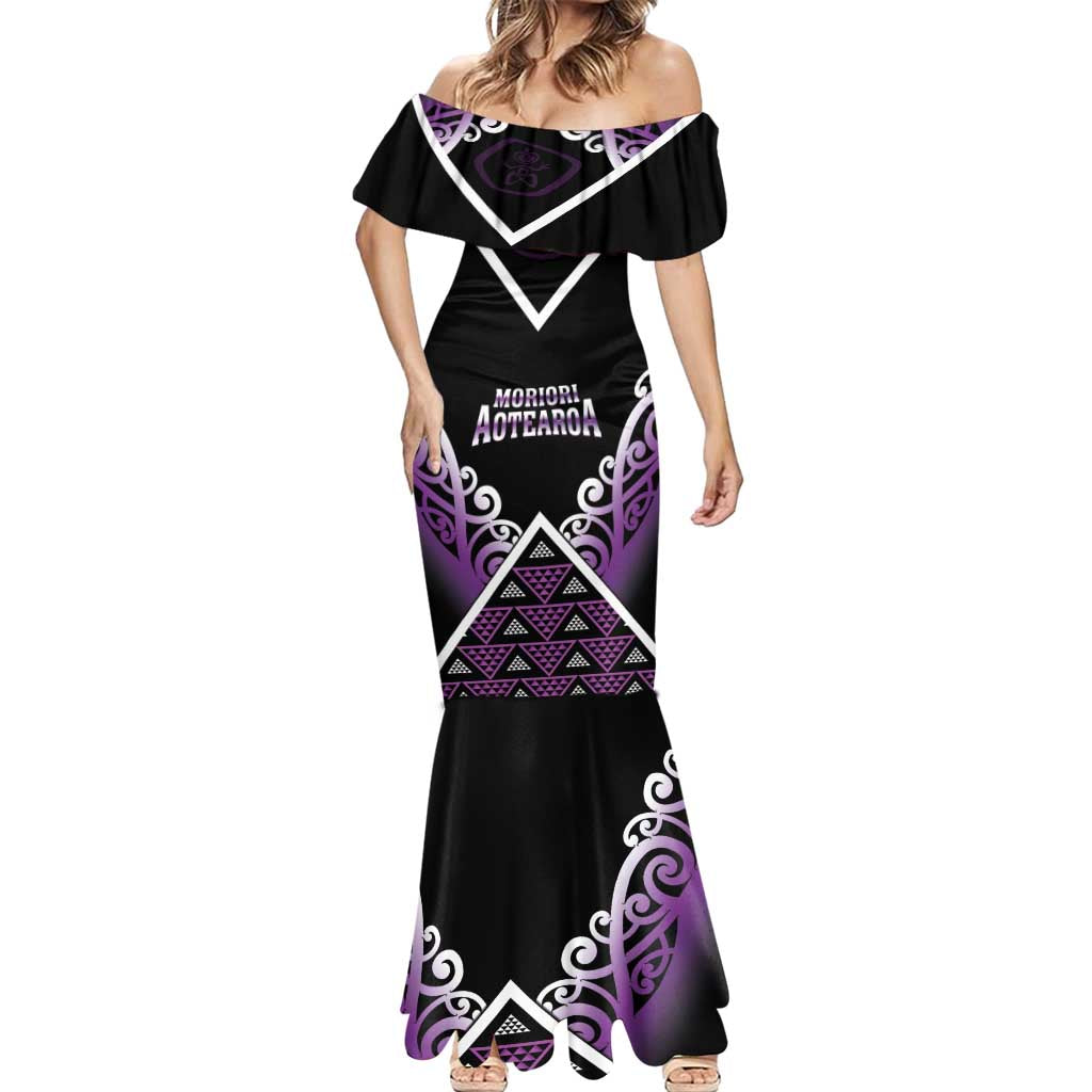 Personalised Aotearoa Moriori Mermaid Dress Maori Pattern New Zealand - Polynesian Pride
