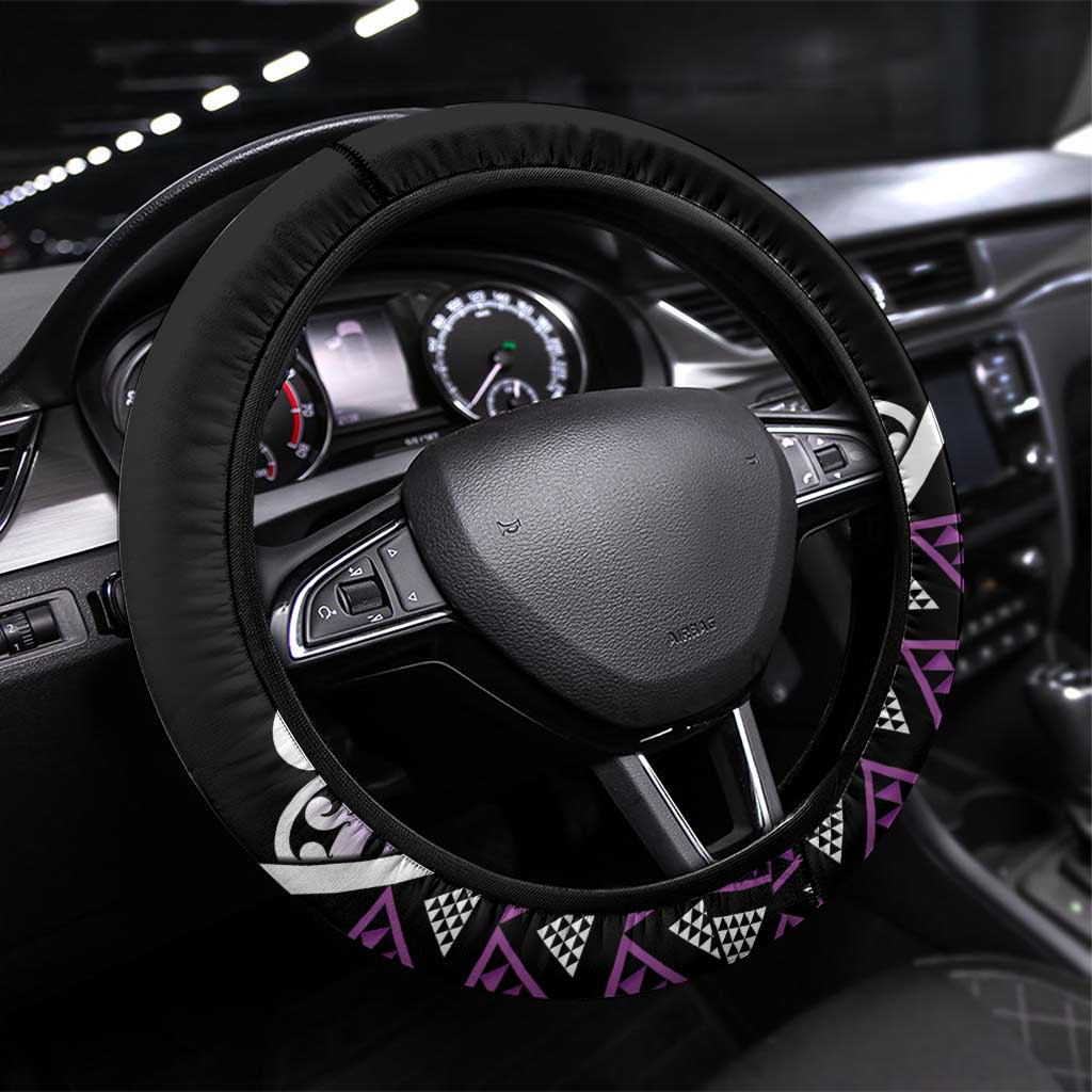Aotearoa Moriori Steering Wheel Cover Maori Pattern New Zealand - Polynesian Pride