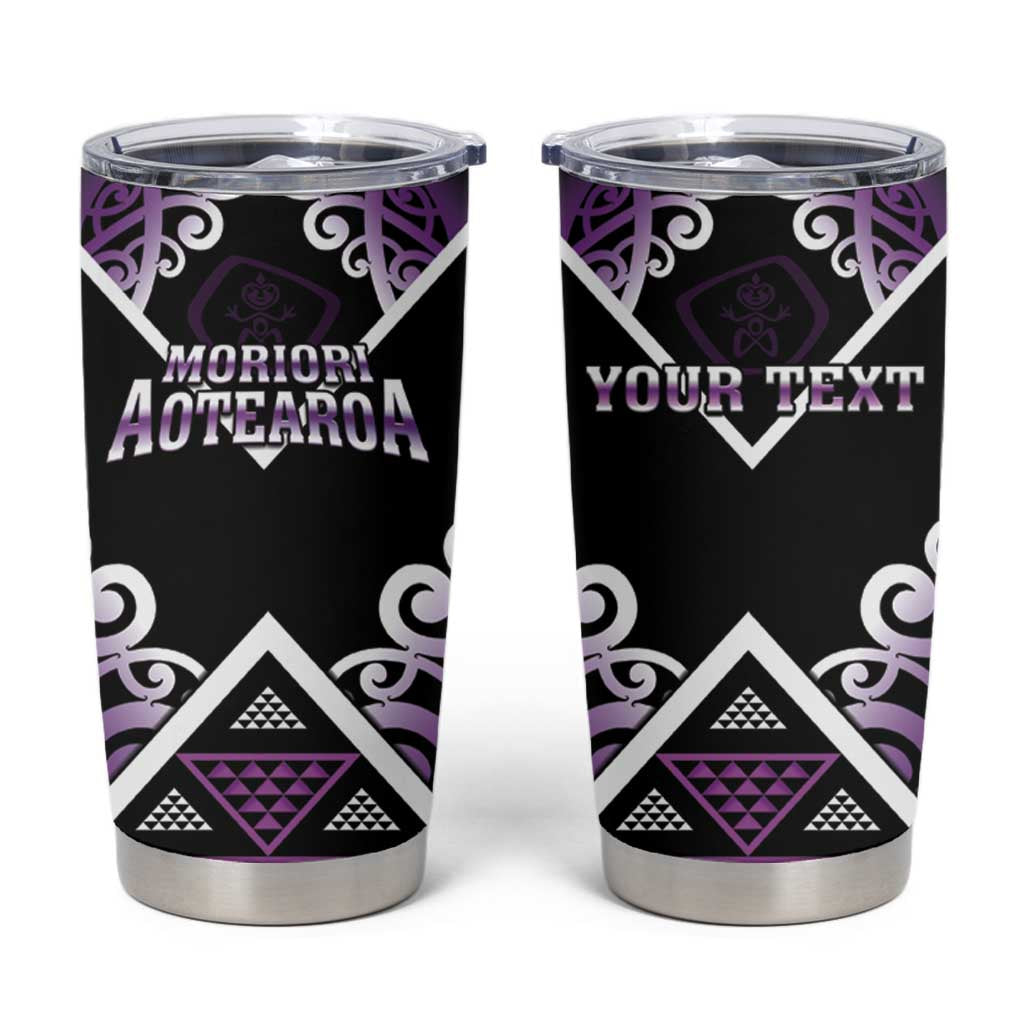 Personalised Aotearoa Moriori Tumbler Cup Maori Pattern New Zealand - Polynesian Pride