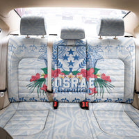 Happy Kosrae Liberation Day Back Car Seat Cover Polynesian Shark Turtle Motif