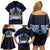 Happy Pohnpei Liberation Day Family Matching Off Shoulder Short Dress and Hawaiian Shirt Polynesian Shark Turtle Motif