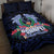 Happy Pohnpei Liberation Day Quilt Bed Set Polynesian Shark Turtle Motif