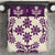 Cook Islands Purple Tivaevae Bedding Set - Polynesian Pride