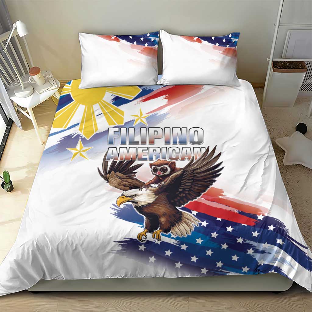 Filipino American History Month Bedding Set Bald Eagle Tarsier Together