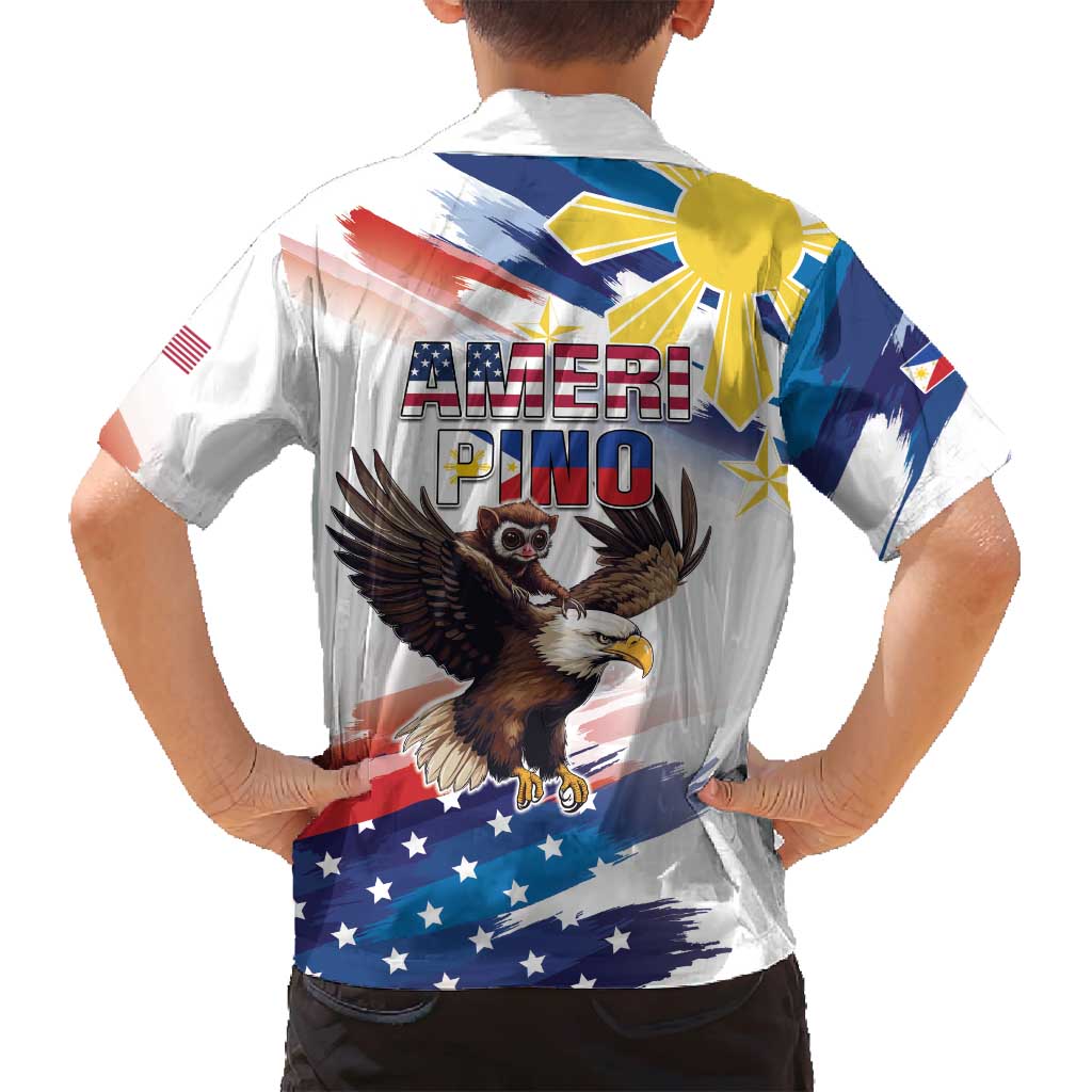 Filipino American History Month Family Matching Tank Maxi Dress and Hawaiian Shirt Bald Eagle Tarsier Together LT05 - Polynesian Pride