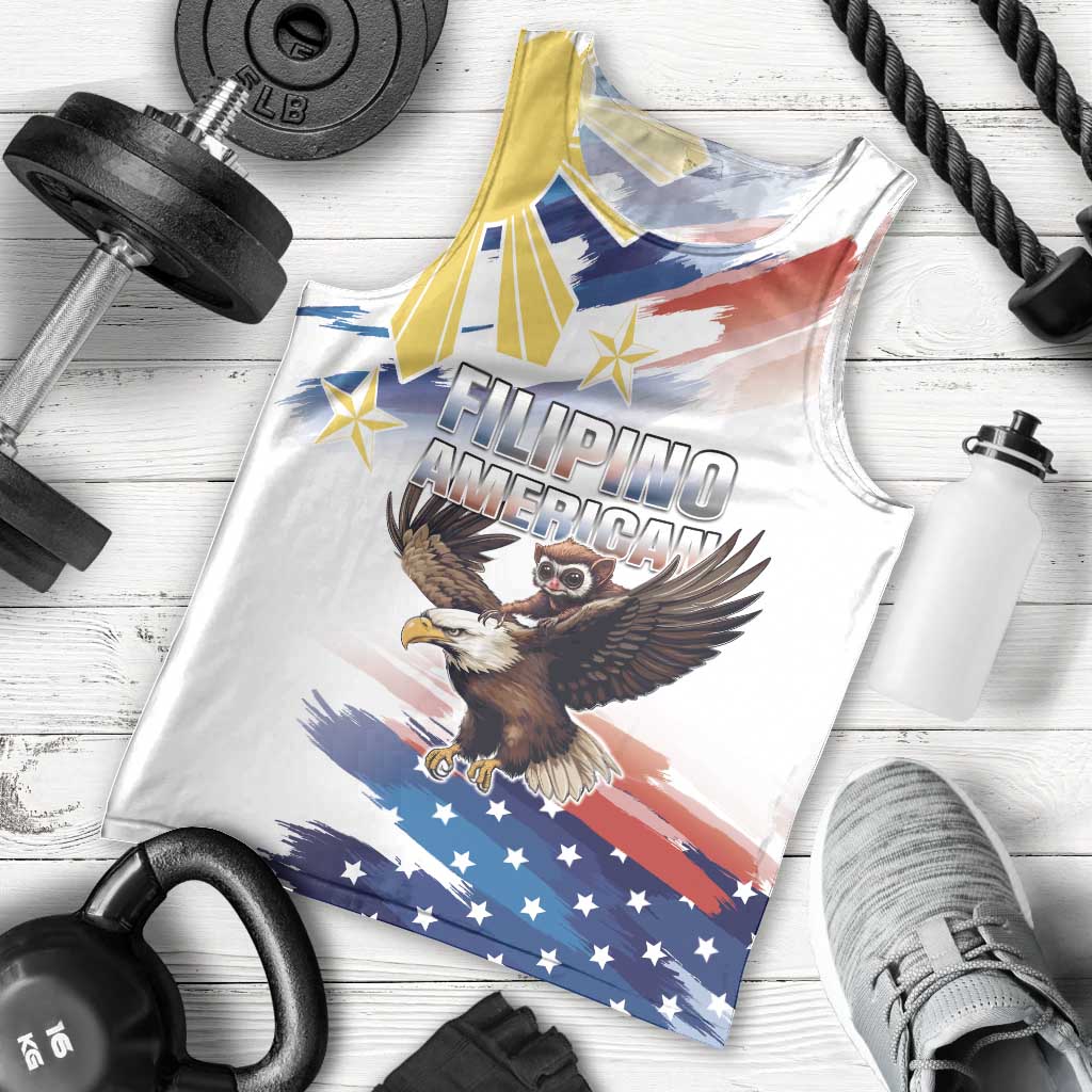 Filipino American History Month Men Tank Top Bald Eagle Tarsier Together