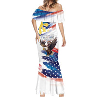 Filipino American History Month Mermaid Dress Bald Eagle Tarsier Together LT05 - Polynesian Pride