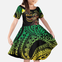 Halo Vanuatu Family Matching Off Shoulder Maxi Dress and Hawaiian Shirt Beautiful Woman Dancing