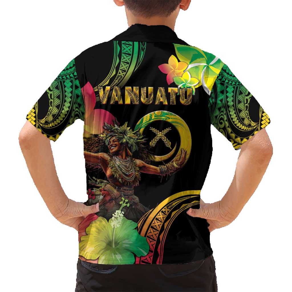 Halo Vanuatu Family Matching Tank Maxi Dress and Hawaiian Shirt Beautiful Woman Dancing LT05 - Polynesian Pride
