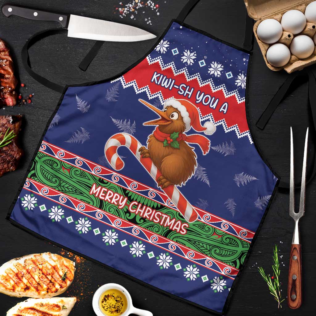 New Zealand Christmas Apron Kiwi-sh You A Merry Christmas - Polynesian Pride