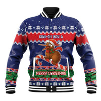 New Zealand Christmas Baseball Jacket Kiwi-sh You A Merry Christmas - Polynesian Pride