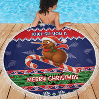 New Zealand Christmas Beach Blanket Kiwi-sh You A Merry Christmas - Polynesian Pride