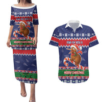 New Zealand Christmas Couples Matching Puletasi and Hawaiian Shirt Kiwi-sh You A Merry Christmas - Polynesian Pride