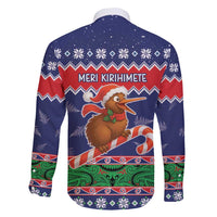 New Zealand Christmas Family Matching Long Sleeve Bodycon Dress and Hawaiian Shirt Kiwi-sh You A Merry Christmas - Polynesian Pride