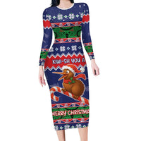 New Zealand Christmas Family Matching Long Sleeve Bodycon Dress and Hawaiian Shirt Kiwi-sh You A Merry Christmas - Polynesian Pride
