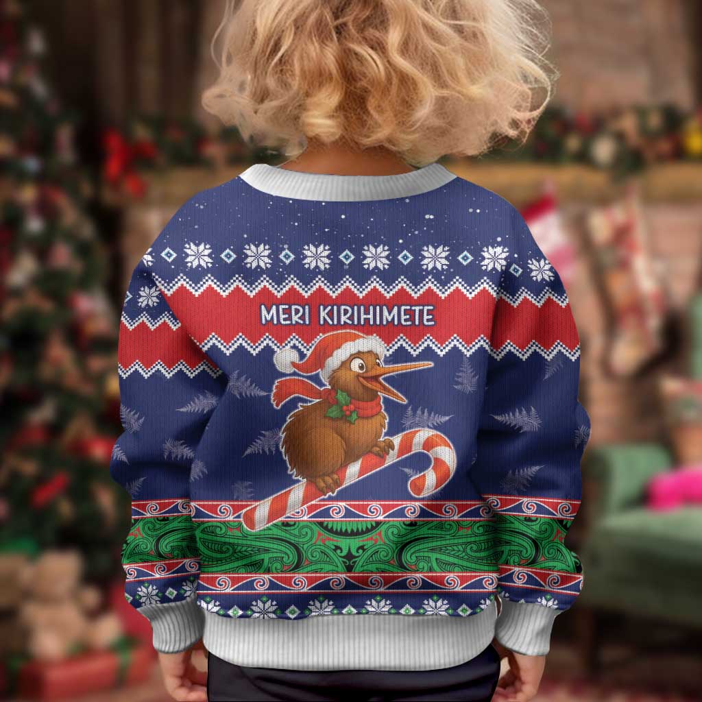 New Zealand Christmas Kid Ugly Christmas Sweater Kiwi-sh You A Merry Christmas - Polynesian Pride