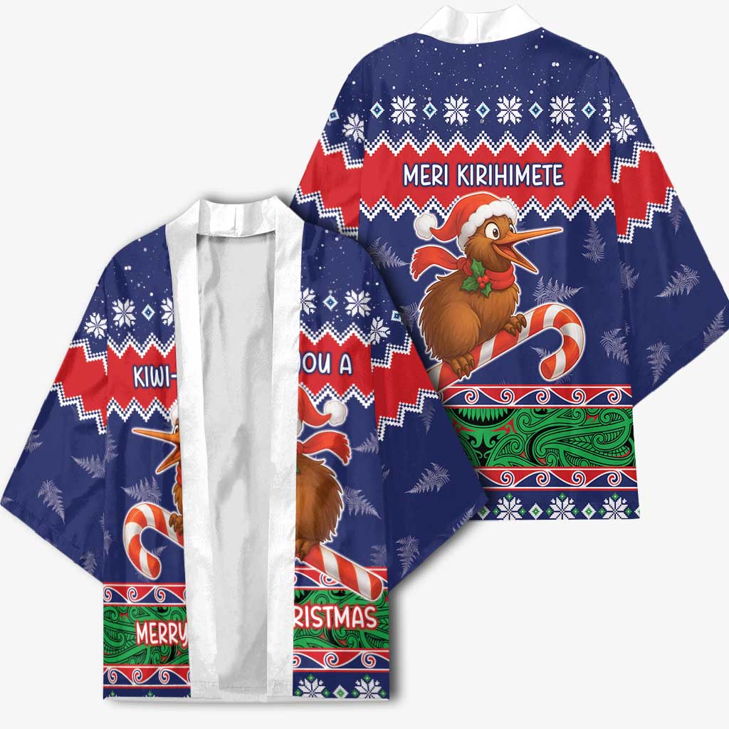 New Zealand Christmas Kimono Kiwi-sh You A Merry Christmas - Polynesian Pride