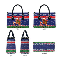 New Zealand Christmas Leather Bag Kiwi-sh You A Merry Christmas - Polynesian Pride