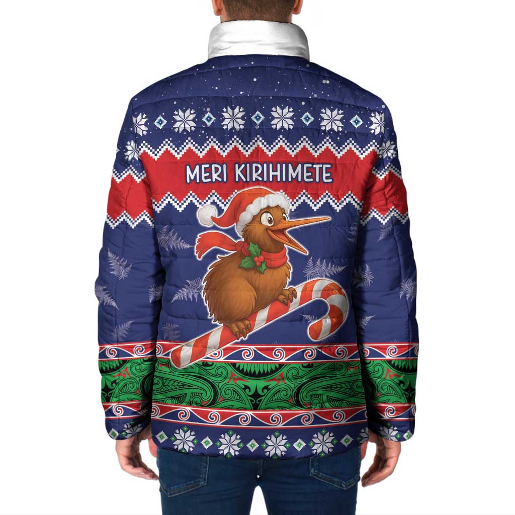 New Zealand Christmas Padded Jacket Kiwi-sh You A Merry Christmas - Polynesian Pride