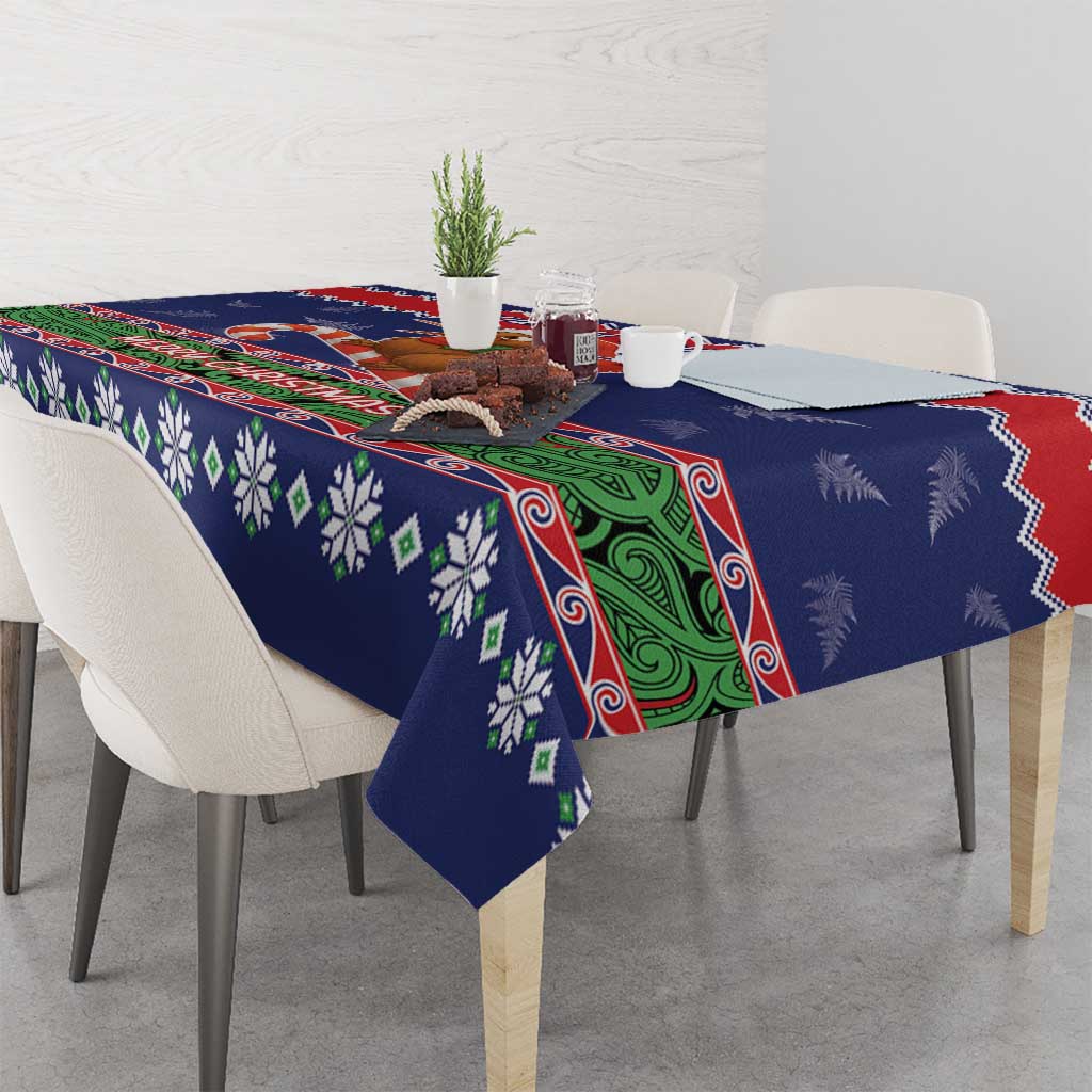 New Zealand Christmas Tablecloth Kiwi-sh You A Merry Christmas - Polynesian Pride