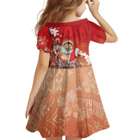 Hawaii Funny Christmas Family Matching Tank Maxi Dress and Hawaiian Shirt Santa Surfing With Tapa Pattern - Polynesian Pride