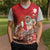 Hawaii Funny Christmas Knitted V-Neck Vest Santa Surfing With Tapa Pattern - Polynesian Pride