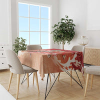 Hawaii Funny Christmas Tablecloth Santa Surfing With Tapa Pattern - Polynesian Pride