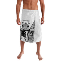 Personalised Fiji Day 2026 Lavalava Masi Tapa Pattern With Palm Tree White Version LT05 White - Polynesian Pride