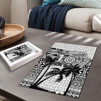 Fiji Day 2026 Puzzle Masi Tapa Pattern With Palm Tree White Version LT05 - Polynesian Pride