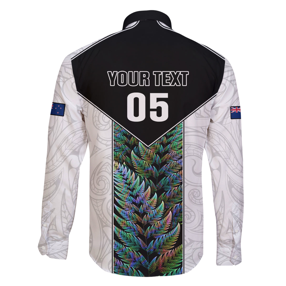 Custom New Zealand Fern Rugby Family Matching Off Shoulder Maxi Dress and Hawaiian Shirt World Cup 2023 Paua Shell Maori Pattern LT05 - Polynesian Pride
