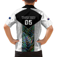 Custom New Zealand Fern Rugby Family Matching Puletasi Dress and Hawaiian Shirt World Cup 2023 Paua Shell Maori Pattern LT05 - Polynesian Pride