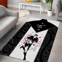 New Zealand Player Rugby Area Rug World Cup 2023 Maori Pattern LT05 - Polynesian Pride
