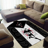 New Zealand Player Rugby Area Rug World Cup 2023 Maori Pattern LT05 - Polynesian Pride
